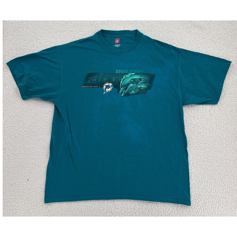 Miami Dolphins NFL Mens XL Graphic T Shirt Teal NFL Team Apparel